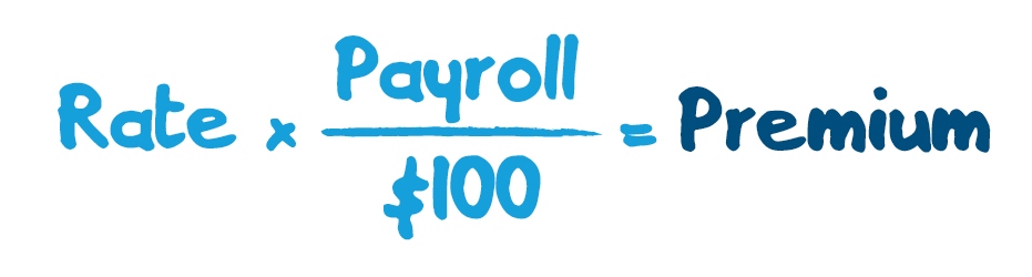 Your rate multiplied by your payroll divided by 100 equals your WCB premium.