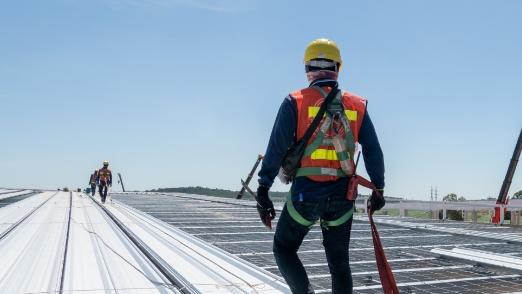 Male Working - Heights On Roof